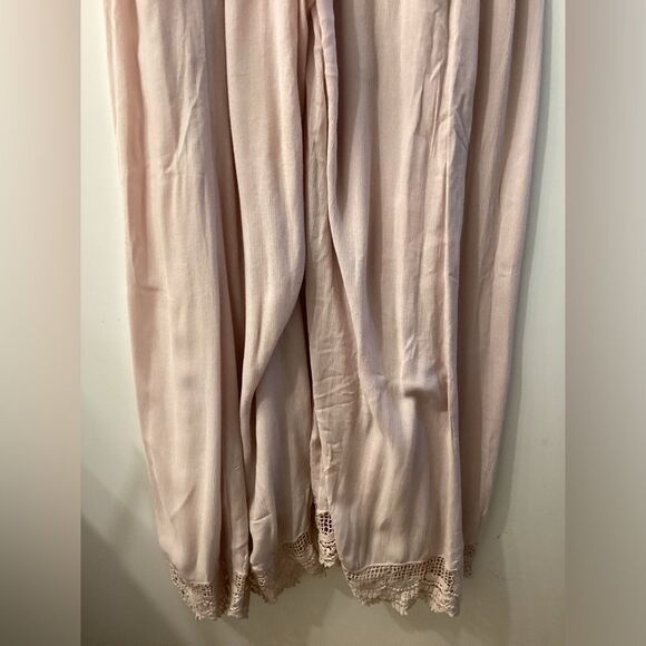 Free People Wide Leg Jumpsuit Light Pink Women’s Size S Boho Chic Sleeveless - Picture 3 of 16
